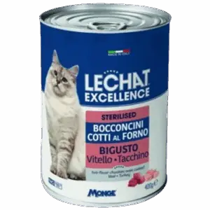 LeChat Excellence Stérilisé Veau & Dinde Bouchées en Sauce 400 gr